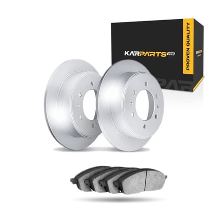 KarParts360 For Freightliner Sprinter 2500/4500 2019 2020 2021 Brake Set | Rear | With Brake Pads | Cast Iron Rotor | Ceramic Pads | Performance / Racing Driving Style | Plain Rotor Style