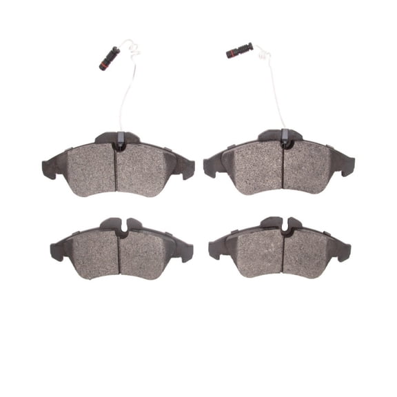 KarParts360 For Freightliner Sprinter 3500 2002 2003 2004 2005 Disc Brake Pads | Low Metallic Friction | Electronic Pad Wear Sensor | 64.5 Millimeters/2.54in Inner Height | 156.5mm/6.16in Inner Width
