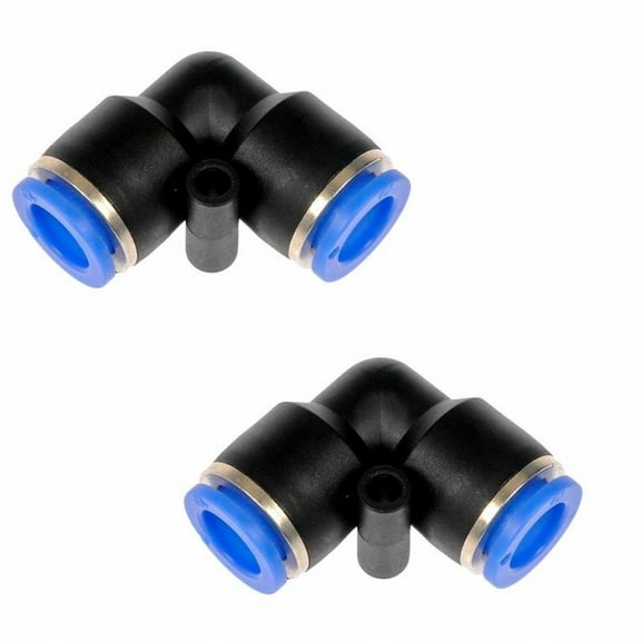 KarParts360 Fuel Line Connector | Plastic | Elbow Design | 10MM Fitting Size End 1 and 2 | Quick Disconnect End 1 and 2