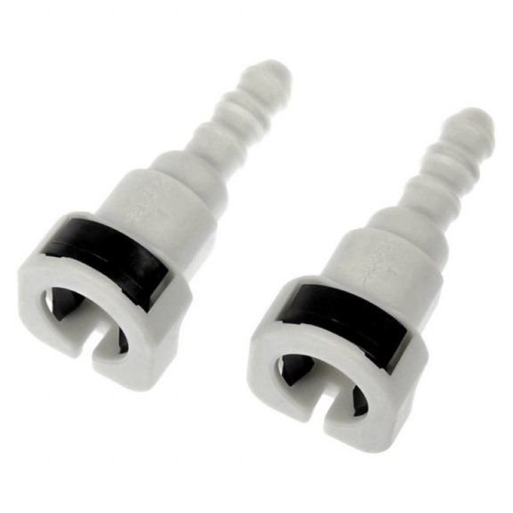 KarParts360 Fuel Line Connector | Rubber Gasket Material | Straight Angle | White, Black Color | Straight End 1 Connector Type | Female End 1 Gender | Quick Disconnect End 1 Type
