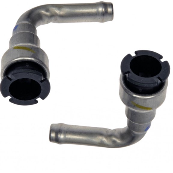 KarParts360 Fuel Line Connector | Stainless Steel | 90 Degree Angle | Barb End 2 | Female End 1 | High Fluorine Fluorocarbon