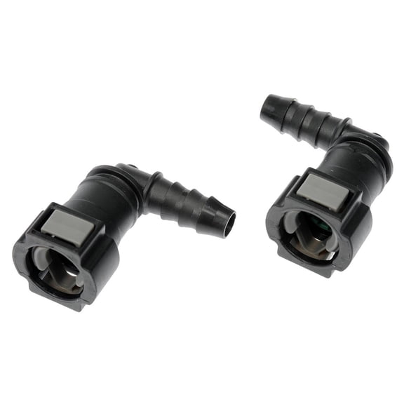 KarParts360 Fuel Line Connectors | Plastic Material | Quick Disconnect End 1 Connector | 0.39 Inches Fitting Size End 1 | 2 Pieces