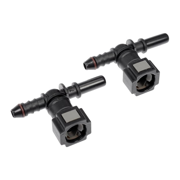 KarParts360 Fuel Line Connectors | Plastic Material | Quick Disconnect End 1 Connector | 5/16 Inches Fitting Size End 1 | 2 Pieces