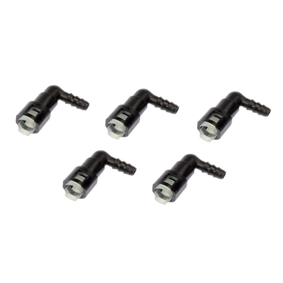 KarParts360 Fuel Line Connectors | Plastic Material | Quick Disconnect End 1 Connector | 5/16 Inches Fitting Size End 1 and 2 | 5 Pieces