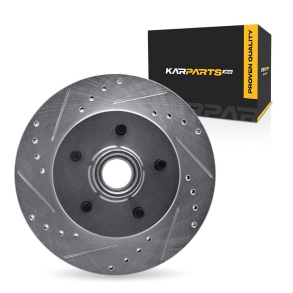 KarParts360 For GMC C1500 1990 91 92 93 1994 Brake Rotor Front, Driver Side | Cast Iron | Vented | Silver Finish | 30.86 Millimeters/1.21 Inches Discard Thickness | 5 Stud/Lug Hole