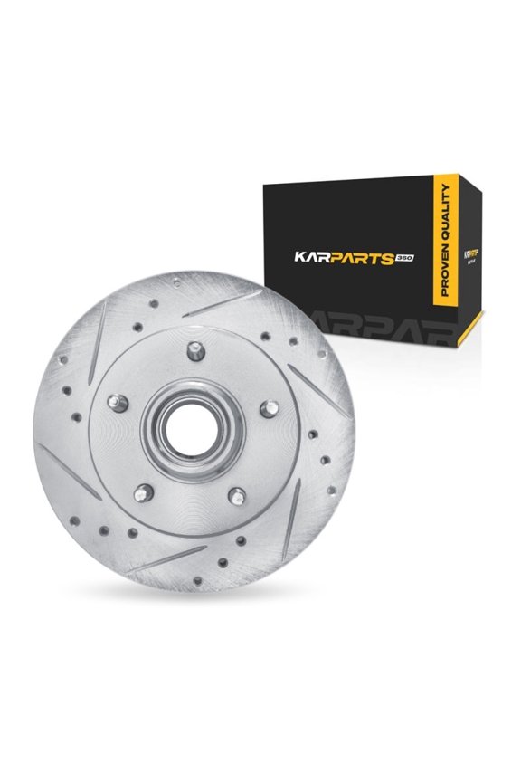 For GMC Jimmy 1990 91 92 93 94 1995 Brake Rotor Front, Driver Side | Cast Iron | Vented | Silver Finish | 24.5 Millimeters/0.96 Inches Discard Thickness | 5 Stud/Lug Hole