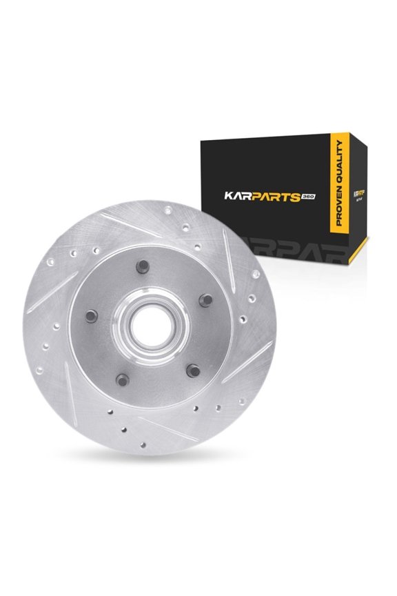 For GMC Jimmy 1990 91 92 93 94 1995 Brake Rotor Front, Passenger Side | Cast Iron | Vented | Silver Finish | 24.5 Millimeters/0.96 Inches Discard Thickness | 5 Stud/Lug Hole