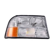 KarParts360 For GMC Jimmy 1998-2005 Headlight Driver Side | Clear And Amber Lens | Plastic Material | 12.8 Volts Direct Current | With 2 Bulbs | Replacement For 16525785, 16526227