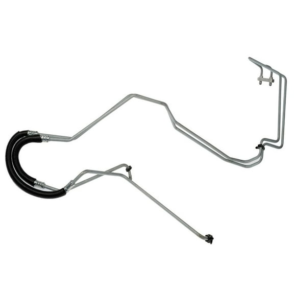 KarParts360 For GMC Savana 3500/2500 2009-2016 Transmission Oil Cooler Pressure & Return Line | Black; Silver Housing | Steel | Black Hose | Straight Hose | Crimp End 1 & 2 | Replacement For 20916868