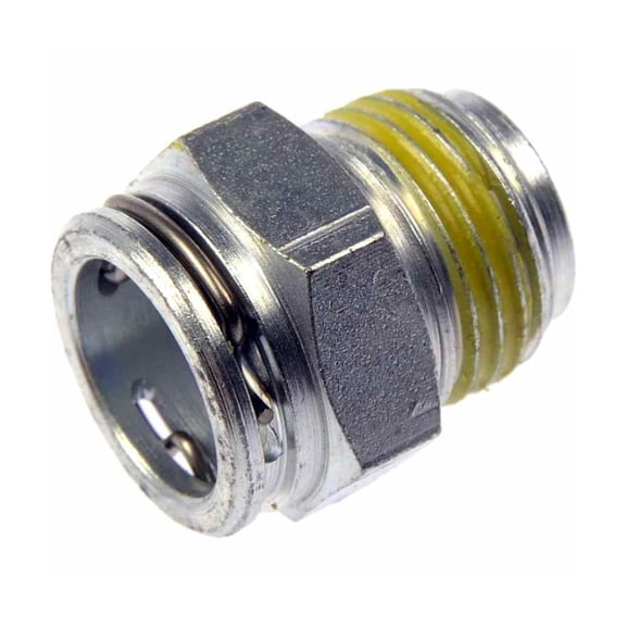 KarParts360 For GMC Savana 4500 2009-2016 Transmission Line Connector | Steel Material | Male Thread End 2 | Straight Fitting Angle | 0.84 Inches Length Axis 1 | Replacement For 15719695, 19130039