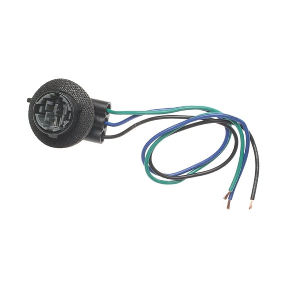 KarParts360 For GMC Sierra 1500 2004 2005 2006 Electrical Socket | Plastic | Black Color | Blade Plug Terminal | Snap Fit Attachment Method | Round Connector