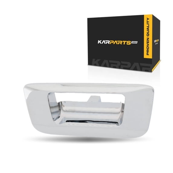 KarParts360 For GMC Sierra 1500 2007-2013 Tailgate Handle Bezel | Outside | Plastic Material | Chrome Finish | Excluded Camera Hole | Excluded Key Hole | Replacement For 15927251