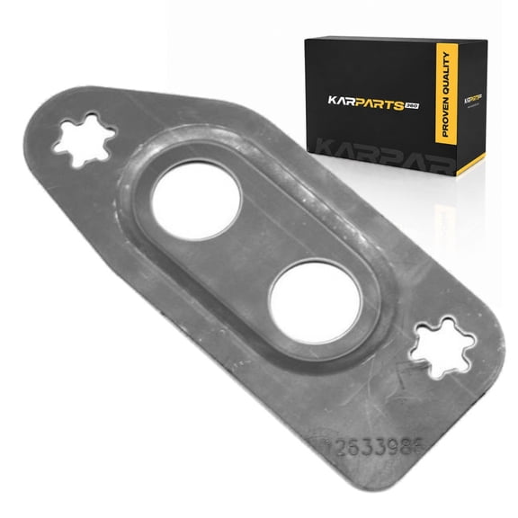 KarParts360 For GMC Sierra 1500 2014-2018 Engine Oil Pan Cover Gasket | Nitrile Coated SS | 2 Bolt Hole | 0.008 in. / 0.2 mm Thickness | Replacement For 12633986