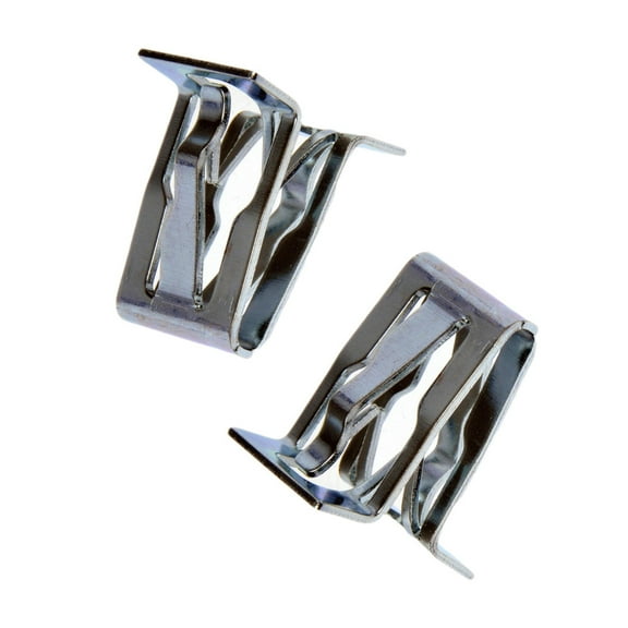 KarParts360 For GMC Sierra 3500 HD 2007-2019 Trim Panel Clips | Steel Material | Silver | Irregular Shape | Clockwise (Right) Thread Direction | 0.43 Inches Fastener Hole Size | 2 Pieces | 11519432