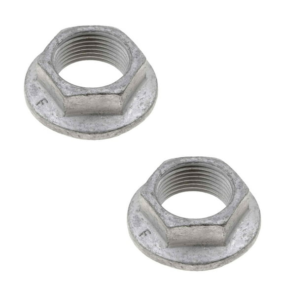 KarParts360 For GMC Sierra 3500 HD 2011-2019 Spindle Nuts | 2 Pieces | Steel Material | Fine Thread Type | 6 Point | M27-2.0 Thread Size | Replacement For 10257766, 10277361