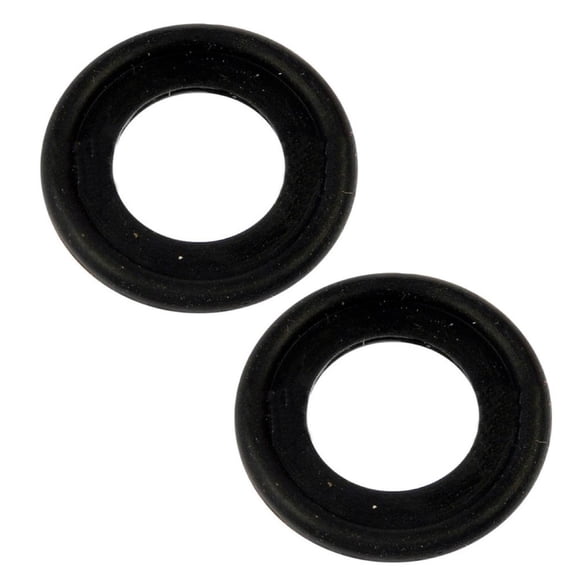 KarParts360 For GMC Sierra/Sierra 1500 2020 21 22 23 2024 Engine Oil Drain Plug Gasket | 2 Pieces | Rubber Material | Black | 0.43 Inches Inside Diameter | Replacement For 12616850, 3536966