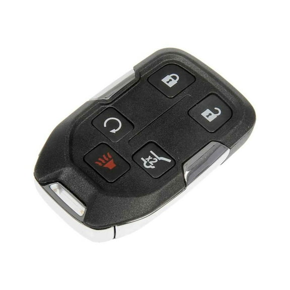 KarParts360 For GMC Terrain 2018 2019 2020 Keyless Remote Case Repair | Plastic/Metal/Rubber | Black | Lock/Unlock/Remote Start/Trunk/Panic Button Functions | 5 Buttons | Replacement For 13584502