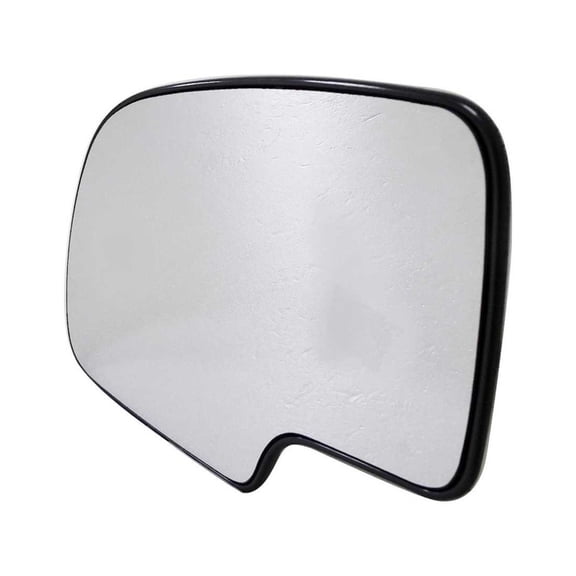 KarParts360 For GMC Yukon 2000-2006 Door Mirror Glass | Plastic | Silver | Snap-On Attachment | 6.299 Inches Glass Shape | Heated Mirror | With Backing Plate