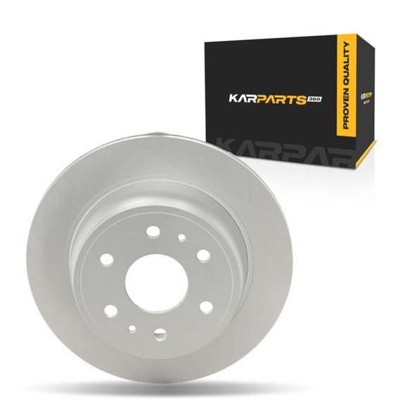 KarParts360 For GMC Yukon 2007-2020 Brake Disc Rear Driver OR Passenger Side Single Pc. | Cast Iron | G-Coated | Vented | Plain Surface | 6 Lugs | 344.93MM Disc Diameter | Replacement For 22775300-PF