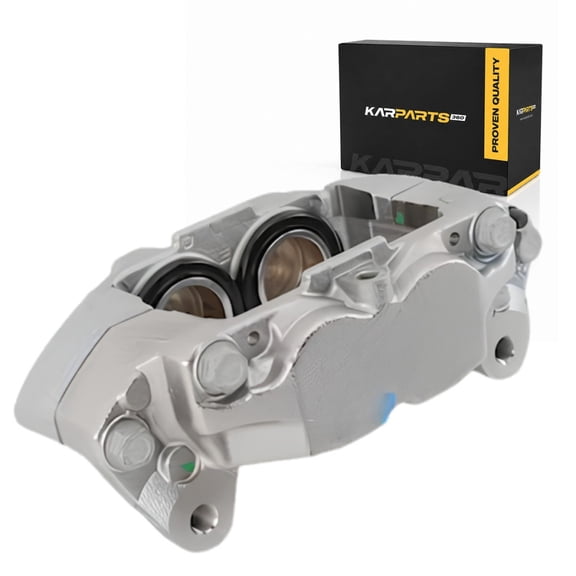 KarParts360 For GMC Yukon 2021-2026 Brake Caliper Front, Driver Side | Steel | Silver | Fixed Caliper | Female Thread Inlet Fitting | 40.00 Core Charge | 2.01 in. / 51.06 mm Piston Diameter