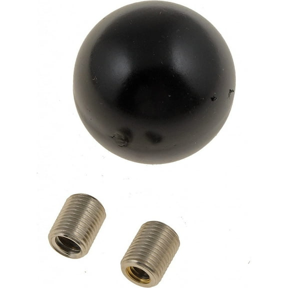 KarParts360 Gear Shift Knob | Plastic, Metal Material | Screw-On Attachment Type | Black Color | 1 Shift Knob and 2 Inserts