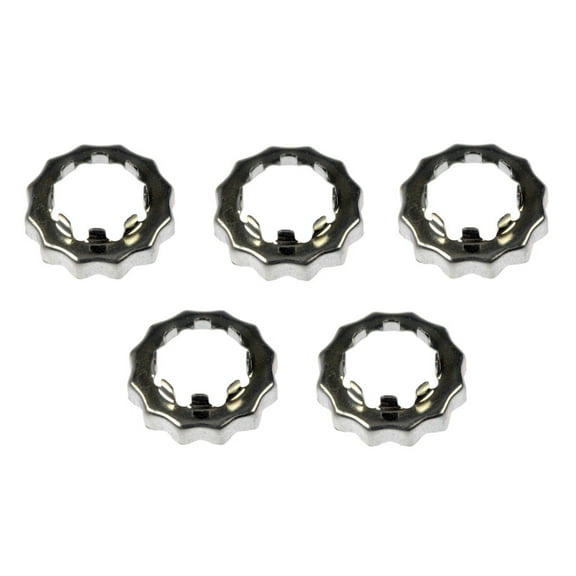 KarParts360 For Geo Prizm 1990 1991 Spindle Nut Retainers | 5 Pieces | Steel Material | 30 Millimeters Hex Size | M20-1.5 Thread Size | Replacement For 43525-16010, 43525-22010