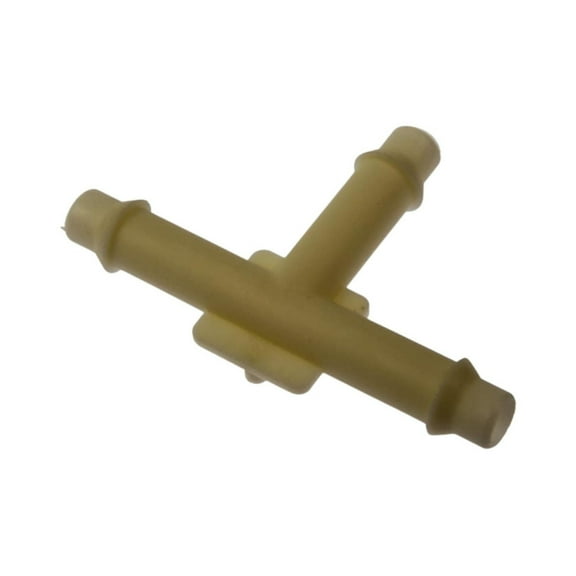 KarParts360 Hard Vacuum Tubing Tee | 10 Pieces | Plastic Material | White Color | T-Shape Connector | 0.219 Inches Outer Diameter