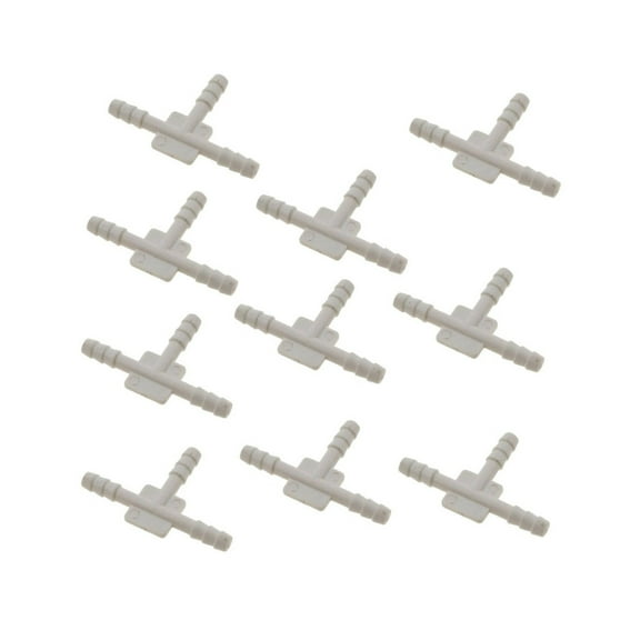 KarParts360 Hard Vacuum Tubing Tee | Plastic | White | T-Shape Connector | 0.12 Inches Outer Diameter