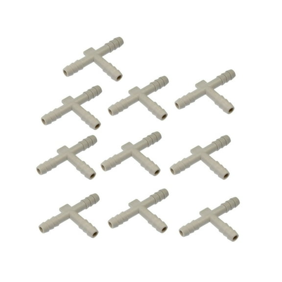 KarParts360 Hard Vacuum Tubing Tee | Plastic | White | T-Shape Connector | 0.25 Inches Outer Diameter