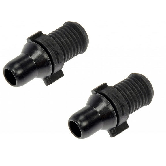 KarParts360 Heater Hose Connector | Nylon | Black | Barb End 2 | Barb; Quick Connect End 1 | 0.48 Inches End 1 Outside Diameter | 0.64 Inches End 2 Outside Diameter