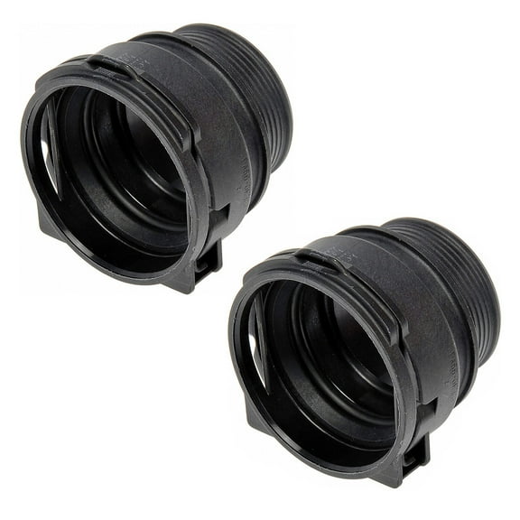 KarParts360 Heater Hose Connector | Nylon | Black Color | 2.75 inches End 1 Outside Diameter | Barb, Quick Connect End 1 Type | 1.9 inches End 2 Outside Diameter | Barb End 2 Type