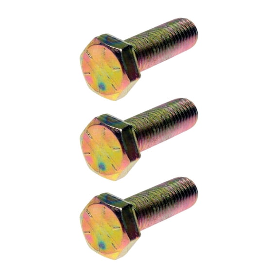 KarParts360 Hex Bolt | Steel Material | Yellow Zinc Finish | Hex Head Drive | Tap End | Fine Thread | 8 Bolt Grade | 3 Pieces