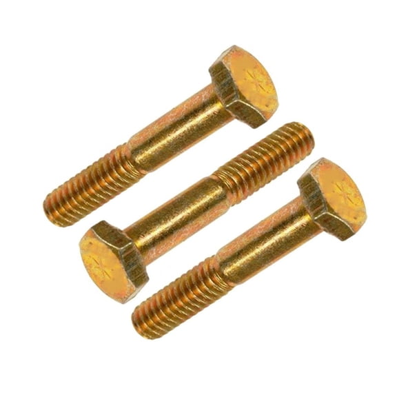 KarParts360 Hex Bolts | Steel Material | Zinc Plated Finish | Natural | Hex Head Drive | 8 Bolt Grade | Coarse Thread | 3 Pieces