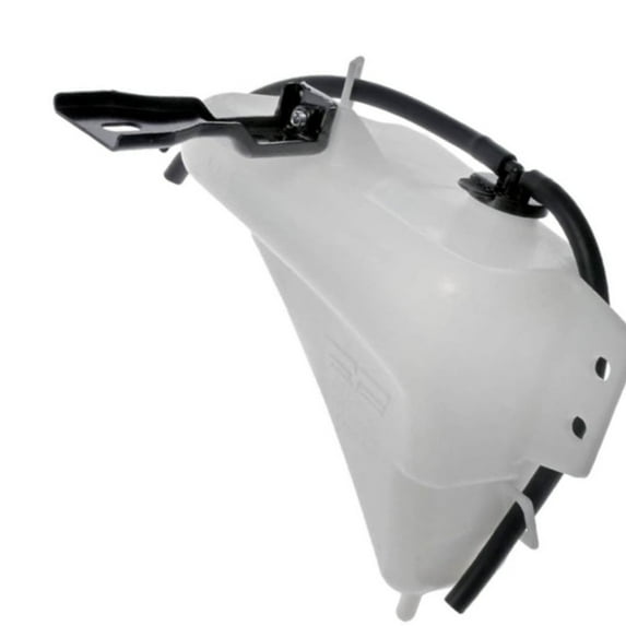 KarParts360 For Hino 258LP 2006 07 08 09 2010 Non-Pressurized Coolant Reservoir | Plastic Material | Black And White Color | 3 Mounting Hole | With Cap | With Tubing | Replacement For 16470-E0030
