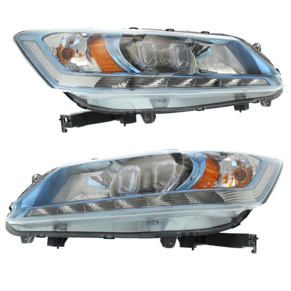 KarParts360 For Honda Accord 2013 2014 2015 Headlight Assembly Driver and Passenger Side | Pair | CAPA Certified | LED | Fits Hybrid/Plug-In Models| HO2502164C, HO2503164C | 33150T2AA51, 33100T3VA51