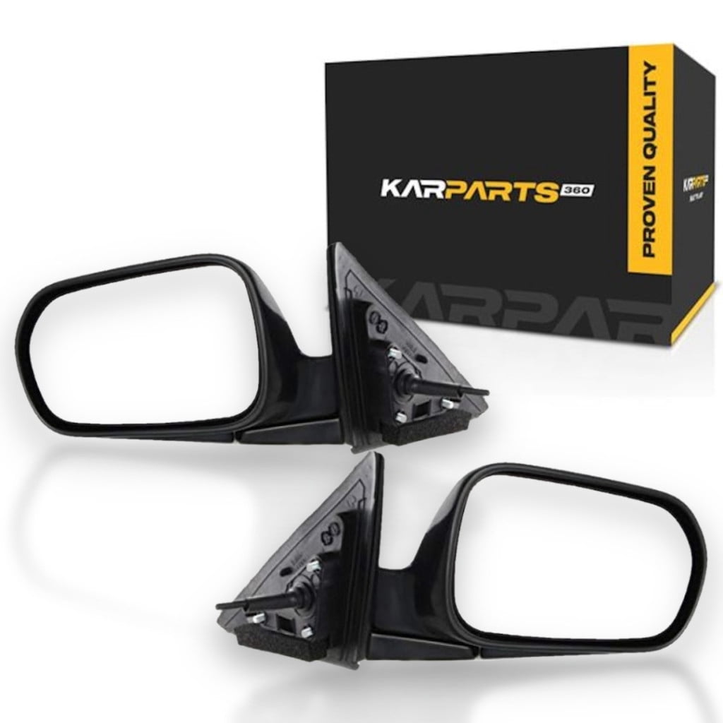 KarParts360 For Honda Accord Door Mirror 1999 2000 2001 2002 Sedan Driver and Passenger Side | Pair | Power | Non-Heated | Black | For HO1320125, HO1321125 | 76250-S4K-A41ZB, 76200-S4K-A41ZB