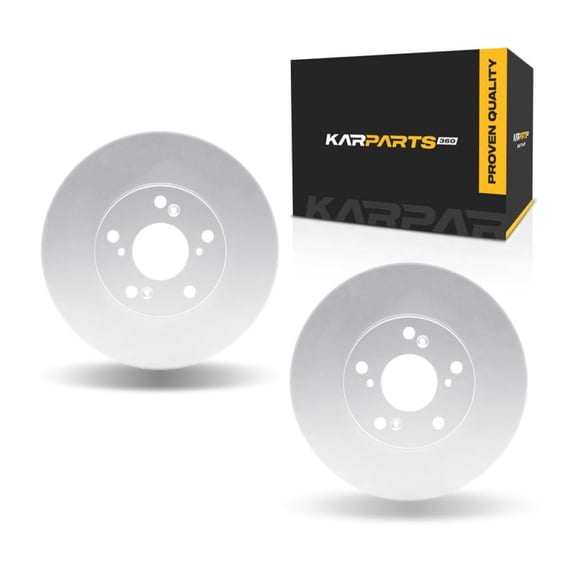 KarParts360 For Honda BR-V 2018 2019 2020 Brake Set | Cast Iron Rotor Material | Vented | Performance / Racing Driving Style | Plain Rotor Style | 114.3 Millimeters / 4.50 Inches Bolt Circle | 5 Lug