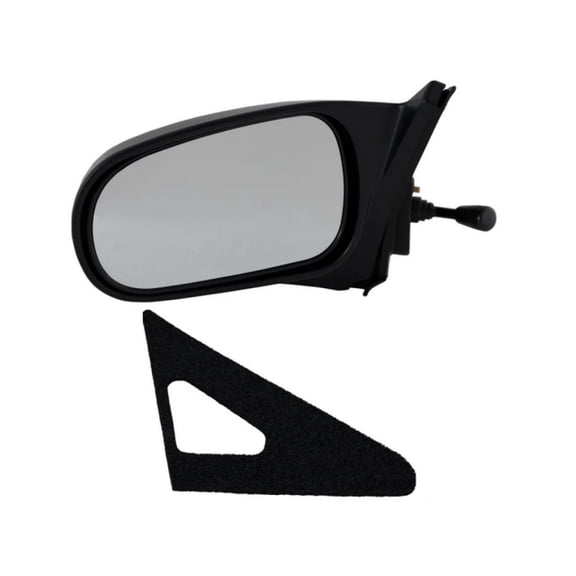 KarParts360 For Honda Civic 1996 97 98 99 2000 Door Mirror Driver Side | Manual Remote | Non-Heated | Non-Foldaway | Textured Black | Flat Glass | Hatchback/Coupe Model | For HO1320122 | 76250S00A05