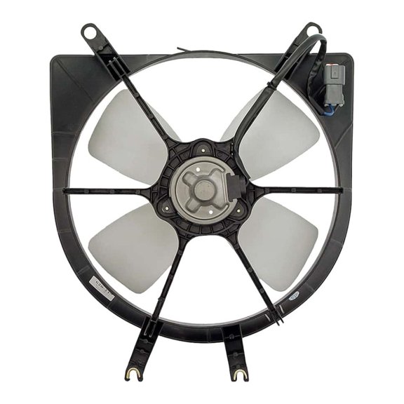 KarParts360 For Honda Civic 1999 2000 Radiator Fan | Plastic Blade Material | Brushed Motor Type | Black | Stamped Steel Shroud | Male Connector | Replacement For 19015-P08-003, 19015-P08-013
