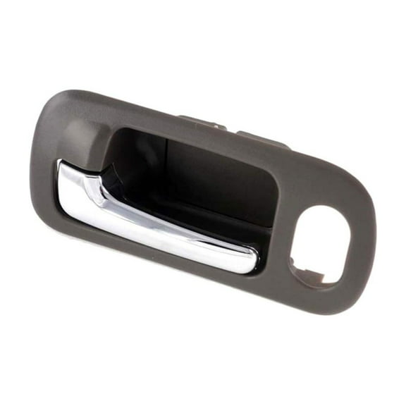 KarParts360 For Honda Civic 2001 02 03 04 2005 Interior Door Handle Driver Side | Front | Brown Housing | Plastic | Chrome Lever | Clip-on And Screw On Attachment Type | Lockable | Rectangle Shape