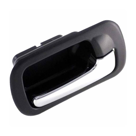 KarParts360 For Honda Civic 2001 02 03 04 2005 Interior Door Handle Passenger Side | Rear | Black Housing | Plastic | Chrome Lever | Clip-on And Screw On Attachment Type | Lockable | Rectangle Shape