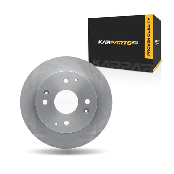 KarParts360 For Honda Civic 2004 2005 Disc Brake Rotor | 10 Millimeters / 0.39 Inches Nominal Thickness | 260 Millimeters / 10.24 Inches Outside Diameter | 5 Stud/Lug Hole