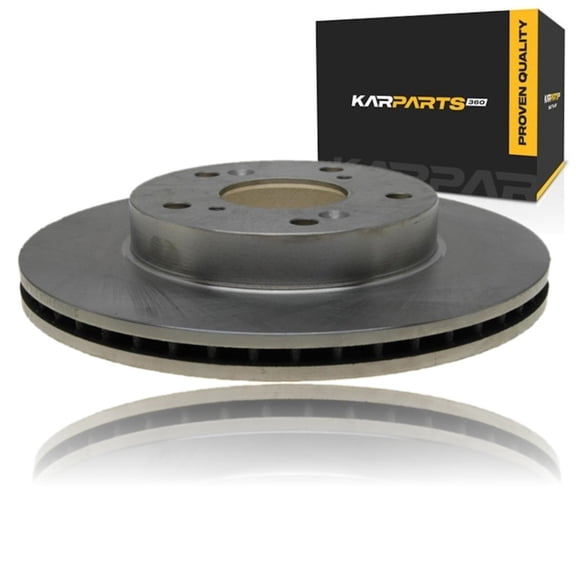 KarParts360 For Honda Civic 2012 2013 2014 2015 Brake Disc Front | Cast Iron | Turned Ground Rotor | Rotors Only Design | Vented | 114.3 mm Bolt Circle | 63.5 mm Center Hole Diameter | 5 Lug Holes