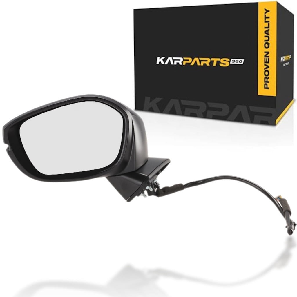 KarParts360 For Honda Civic 2023 2024 Door Mirror Driver Side | Paintable | Manual Folding | In-Housing Signal Light Built In | Power Adjust Glass Method | Replacement For HO1320370 | 76258T20A82-PFM