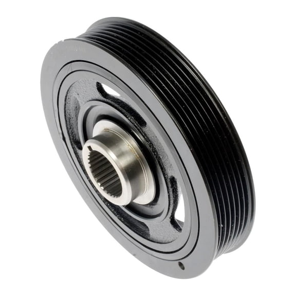 KarParts360 For Honda Element 2007 08 09 10 2011 Harmonic Balancer | Cast Steel | Black | Serpentine Drive Belt | Keyway Type | 1.25 Inches Depth | Replacement For 13810RAAA11, 13810RAAA12