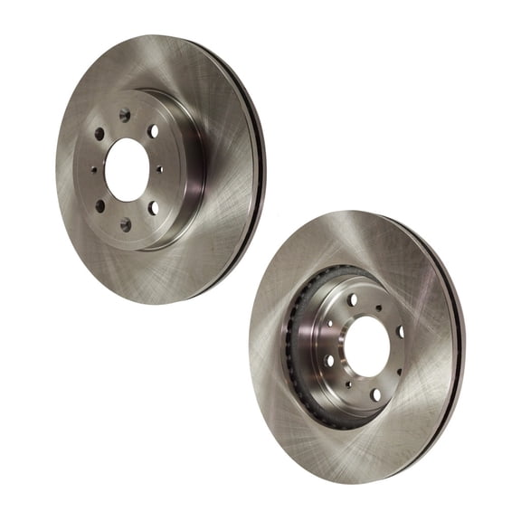 KarParts360 For Honda Fit 2015 16 17 18 19 2020 Brake Discs Front, Driver And Passenger Side | Pair | Natural | Plain Surface | Vented | With 4 Lugs | Replacement For 45251T5RA02