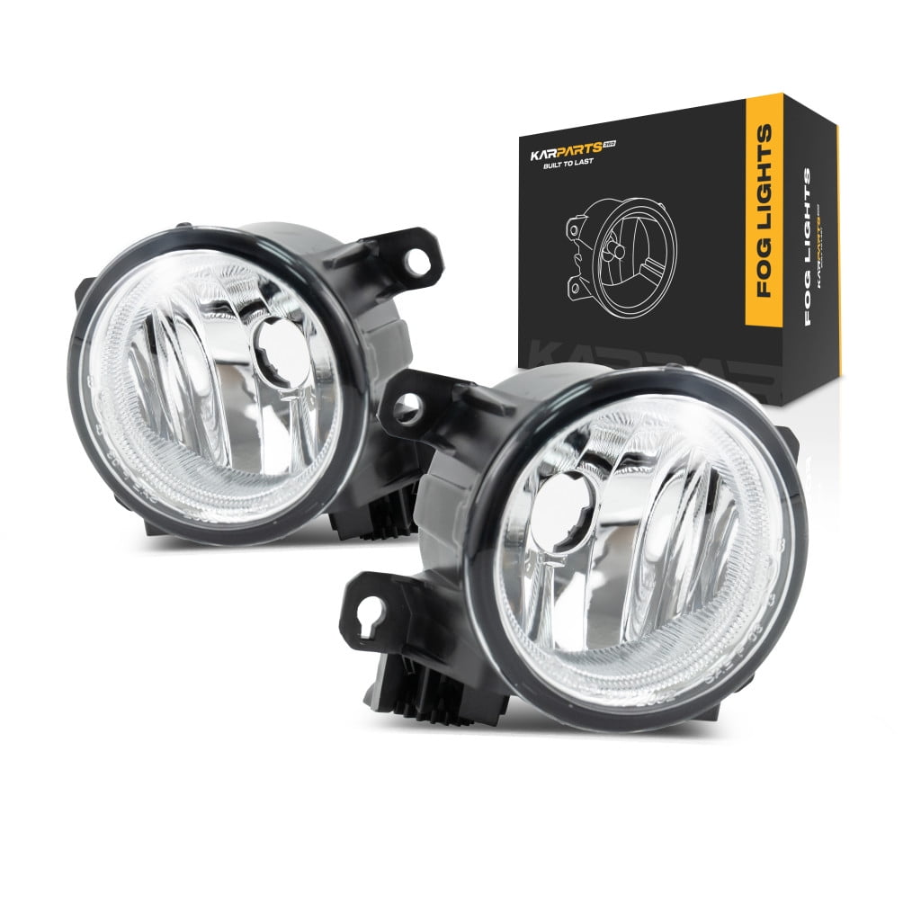 KarParts360 For Honda Fit 2015 16 17 18 2019 Fog Lights Front, Driver and Passenger Side | Pair | Round | Replacement For HO2593136, HO2592136 | 33900T6ZA01, 33950T6ZA01