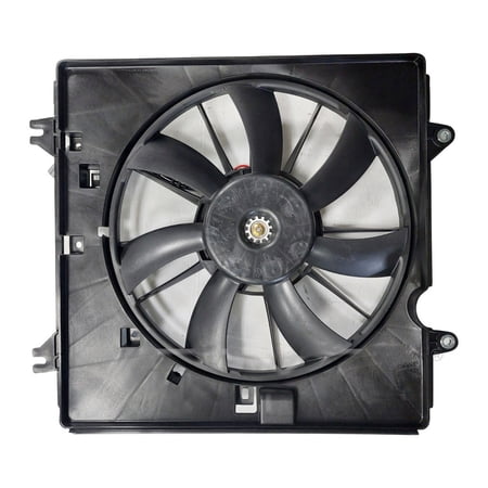 KarParts360 For Honda HR-V 2023 2024 2025 Engine Cooling Fan Driver Side | Single | Polyamide + Glass Fiber PA + GF Blade | Male Connector | 2 Connector Terminal | HO3115183 | 19015-6CT-A01