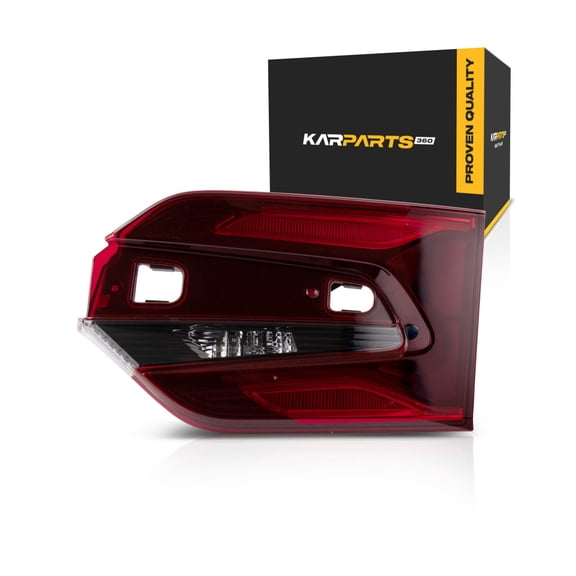KarParts360 For Honda Odyssey 2023 2024 2025 Tail Light Passenger Side, Inner | Red, Clear Lens | LED | ABS Plastic Housing | PMA Plastic Lens | With Bulbs | w/ Black Trim | HO2803134 | 34150-THR-A21