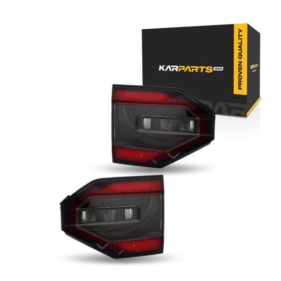 KarParts360 For Honda Pilot 2023 2024 2025 Tail Light Driver And Passenger Side | Pair | Inner | CAPA | Red/Clear Lens | LX/Sport Model | On Luggage Lid | With Bulbs | For HO2802135C, HO2803135C